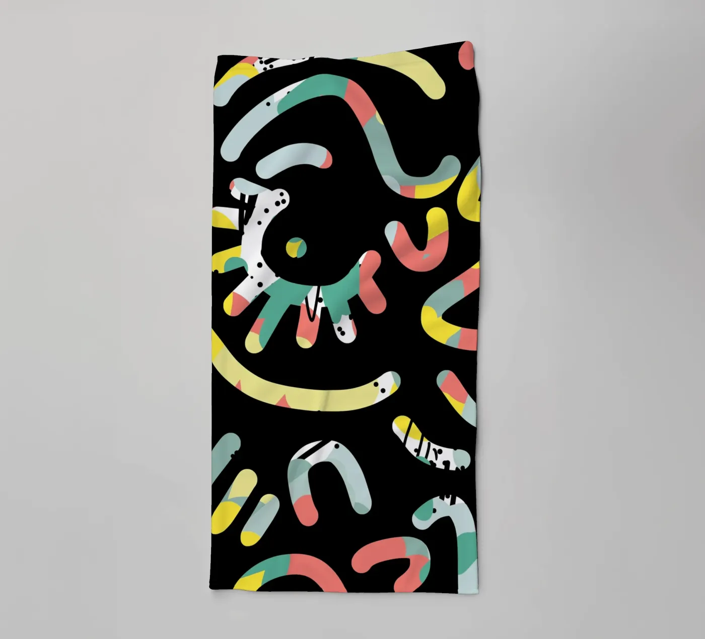 Graffiti scribble 05 towel by Little Dean