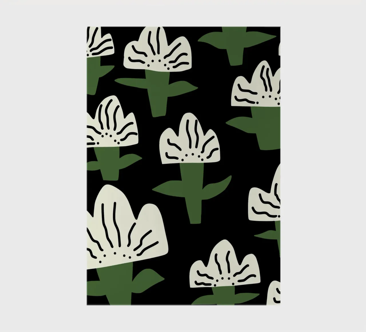 Whimsical flower pattern 02 notebook by Little Dean