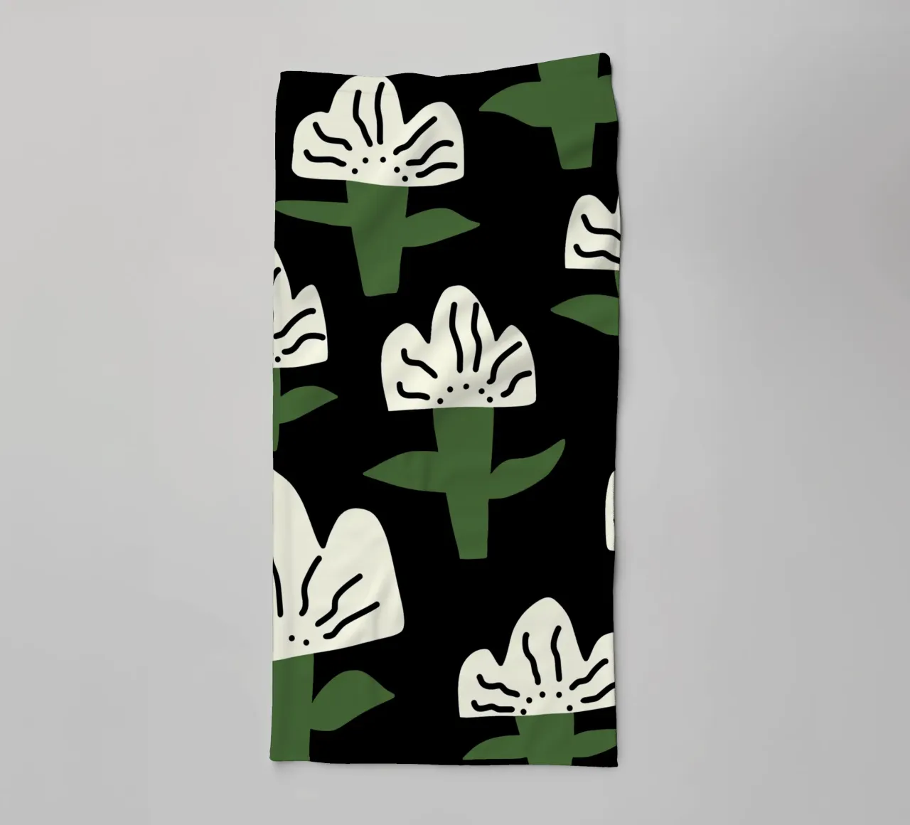 Whimsical flower pattern 02 towel by Little Dean