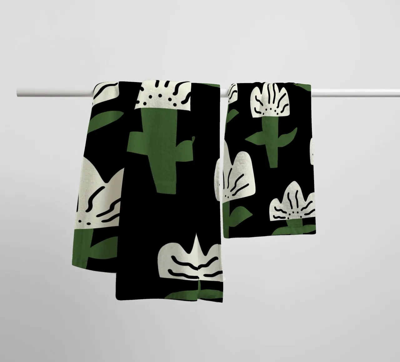 Whimsical flower pattern 02 towel by Little Dean
