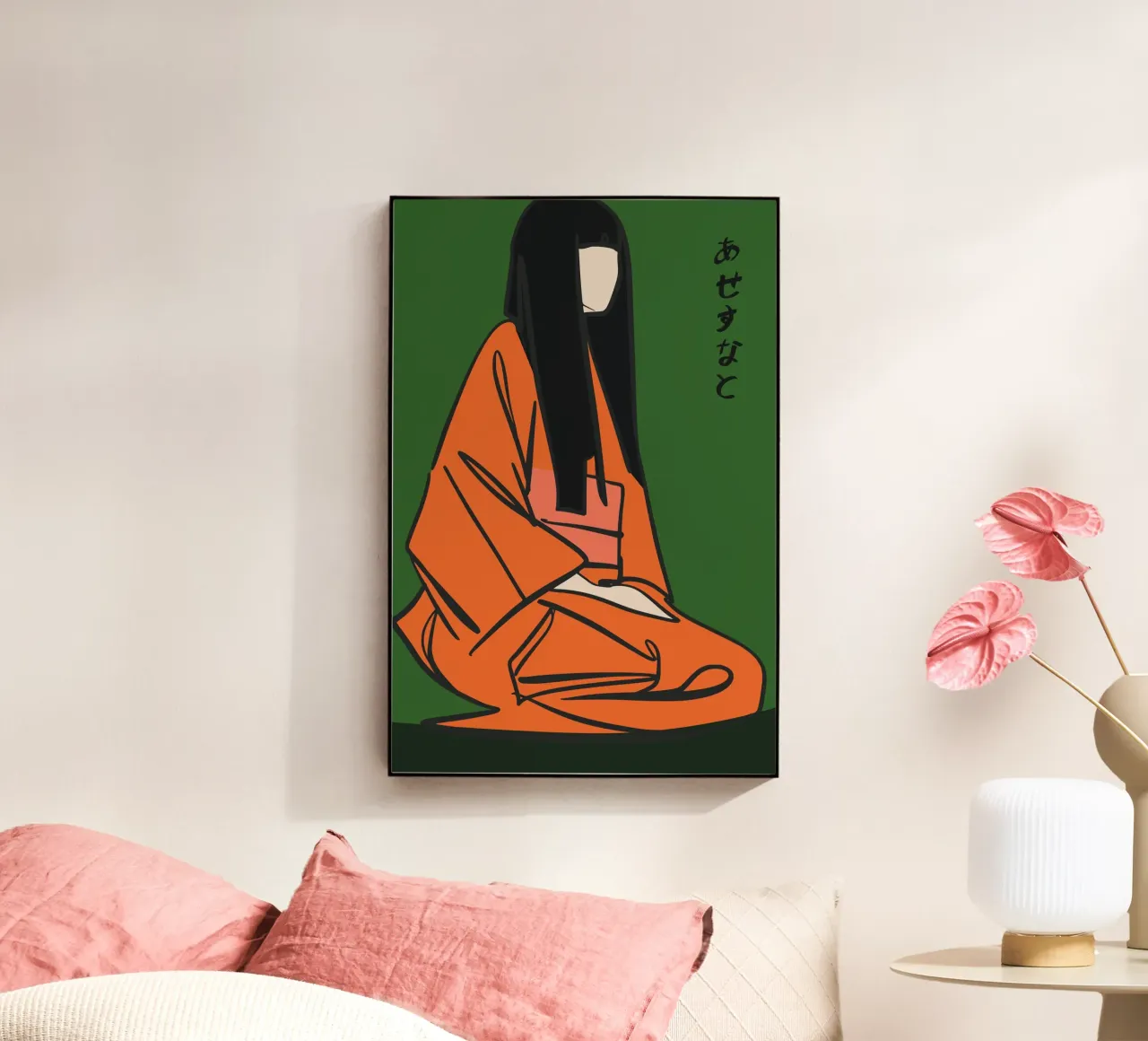 Geisha acrylic glass by PurePeachStudio