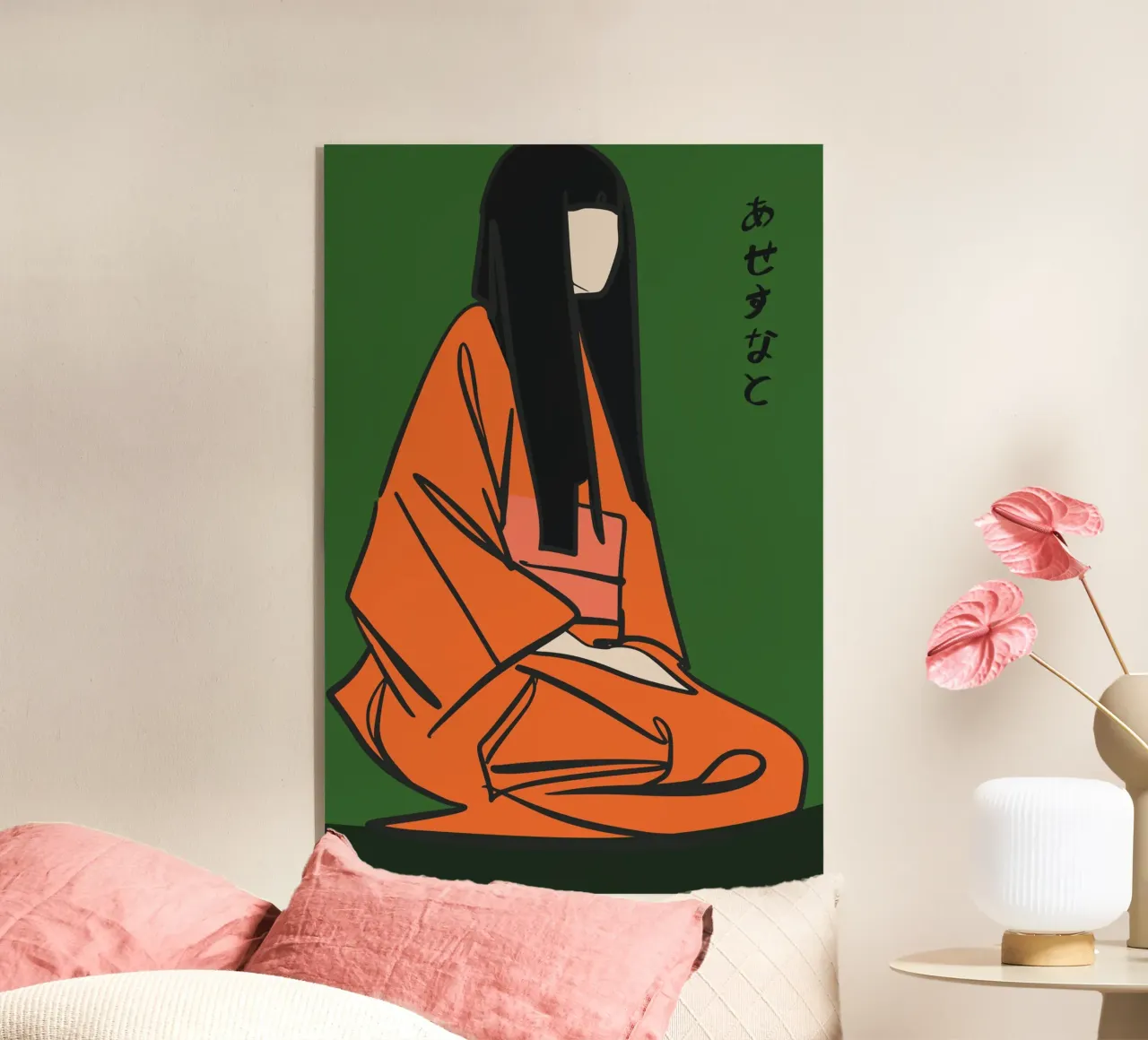 Geisha acrylic glass by PurePeachStudio