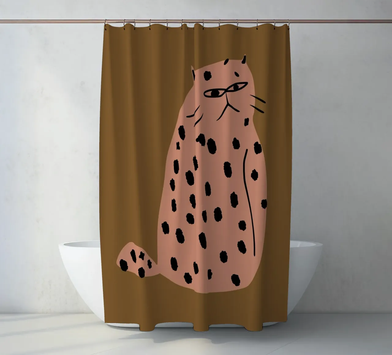 Grumpy die Katze Duschvorhang von Little Dean