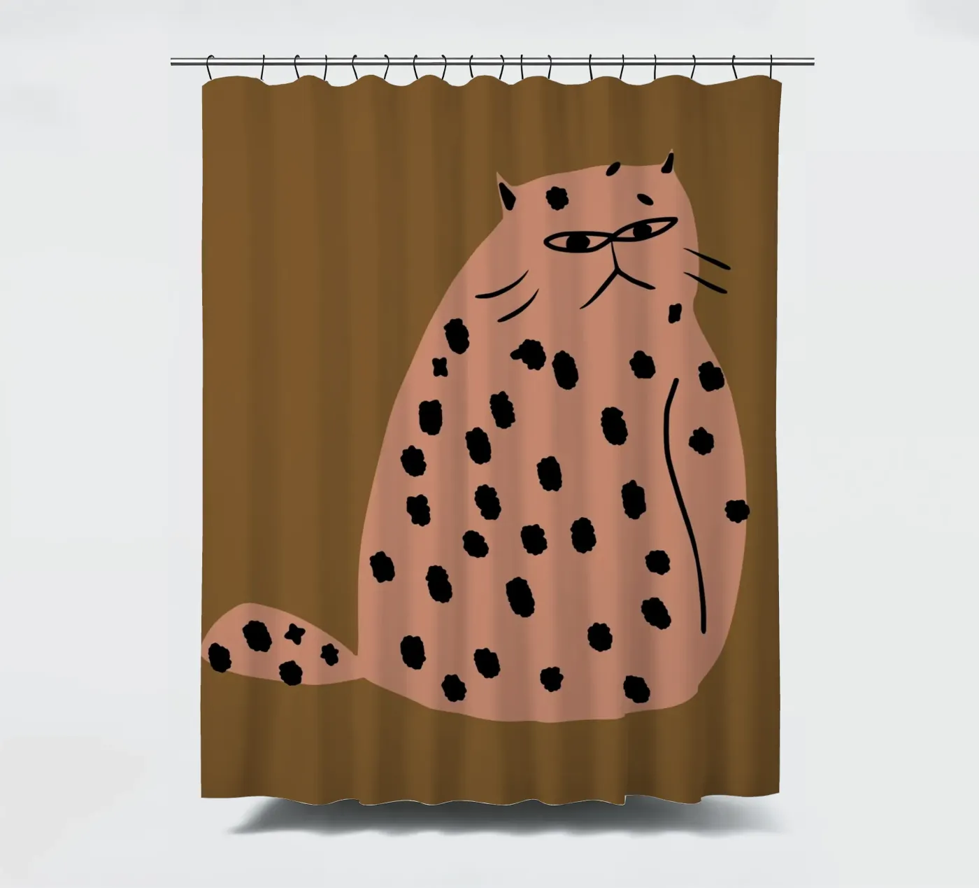 Grumpy de kat douchegordijn van Little Dean