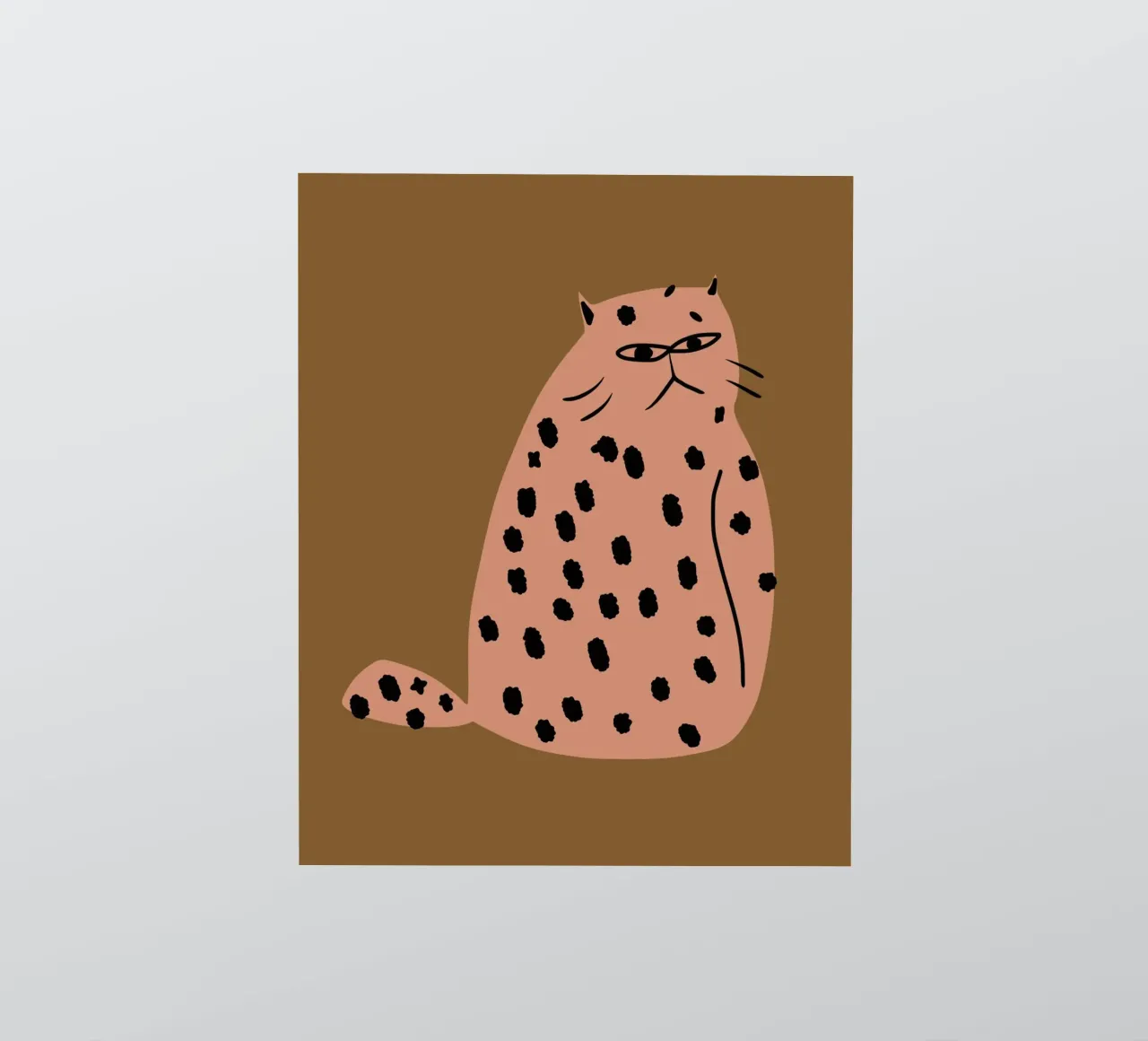 Grumpy de kat sticker van Little Dean