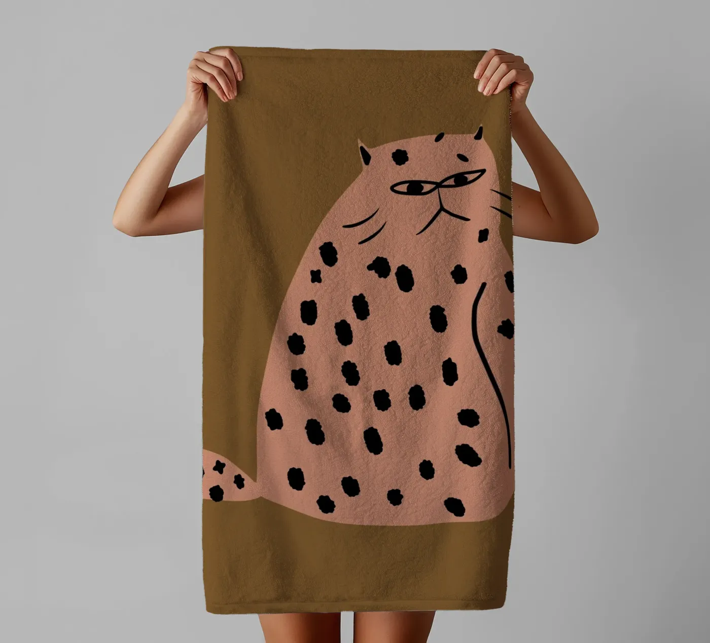 Grumpy de kat badhanddoek van Little Dean