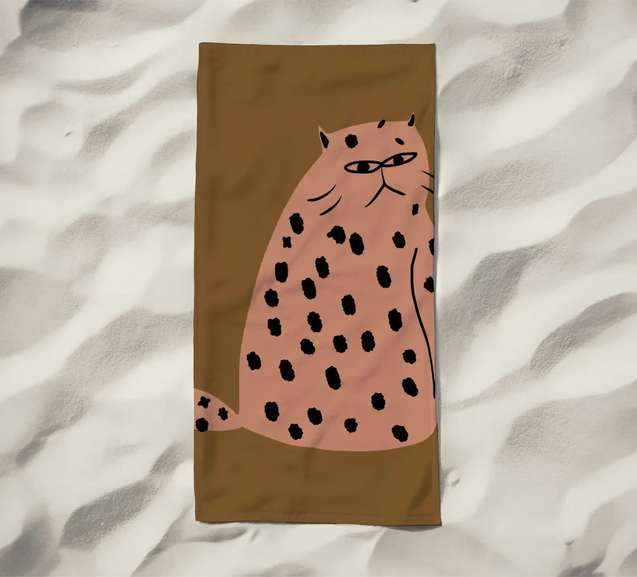 Il gatto Brontolo telo mare da Little Dean