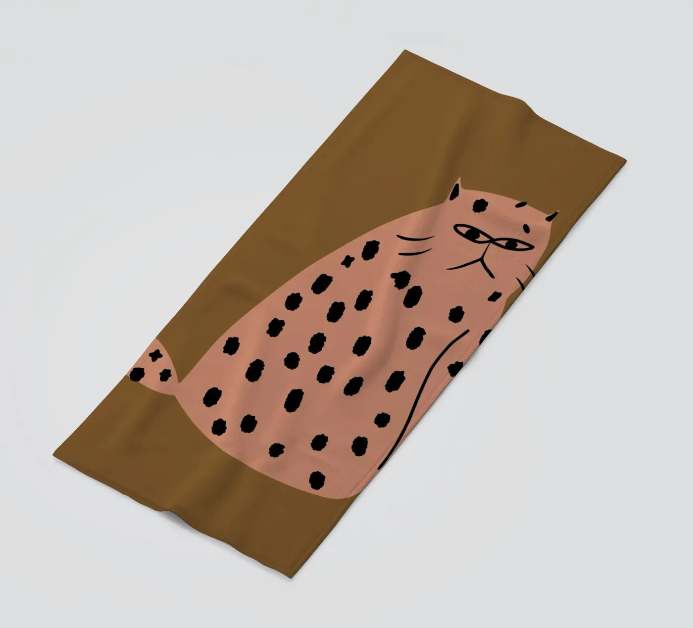 Grumpy de kat strandhanddoek van Little Dean