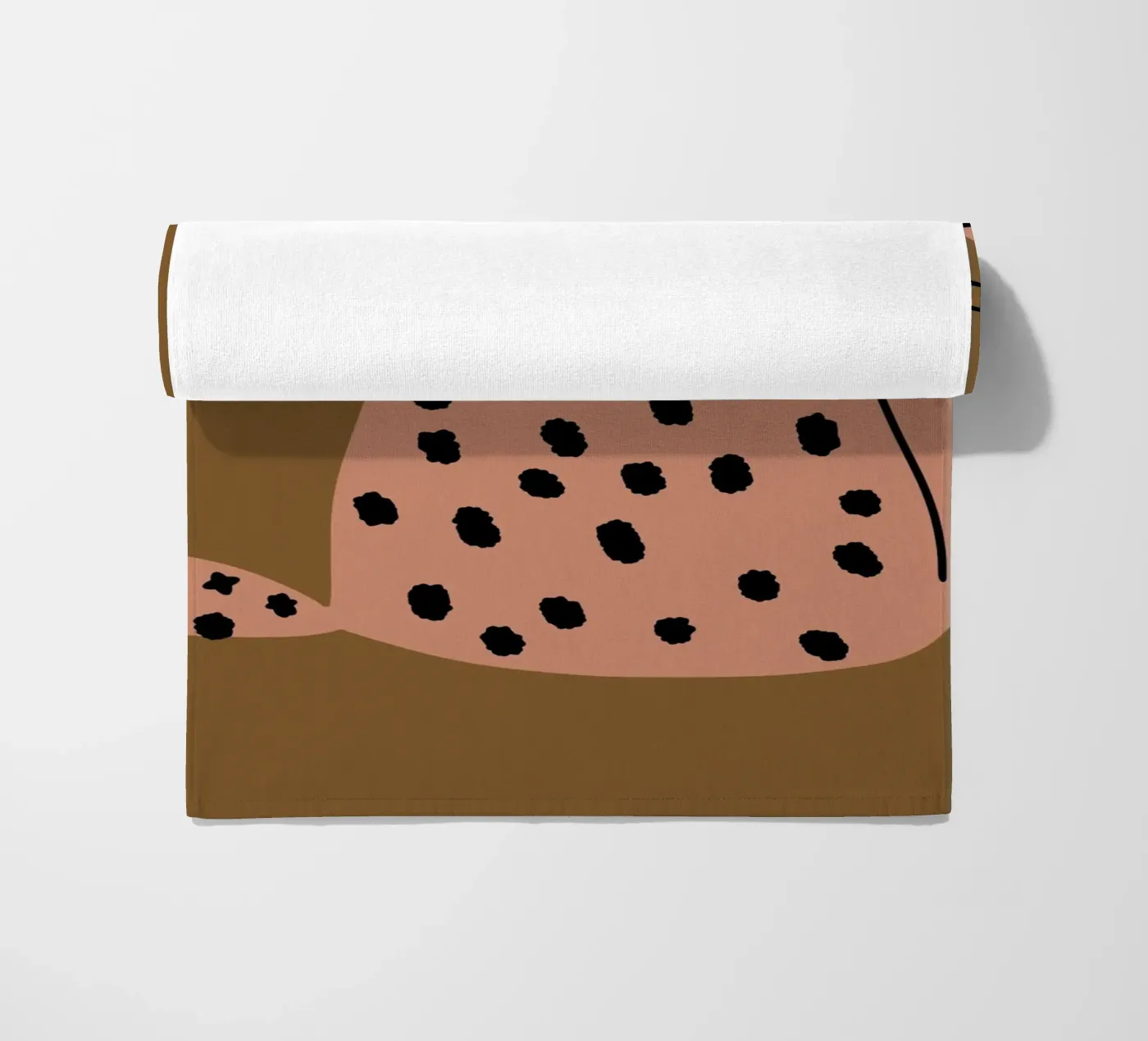 Grumpy de kat strandhanddoek van Little Dean