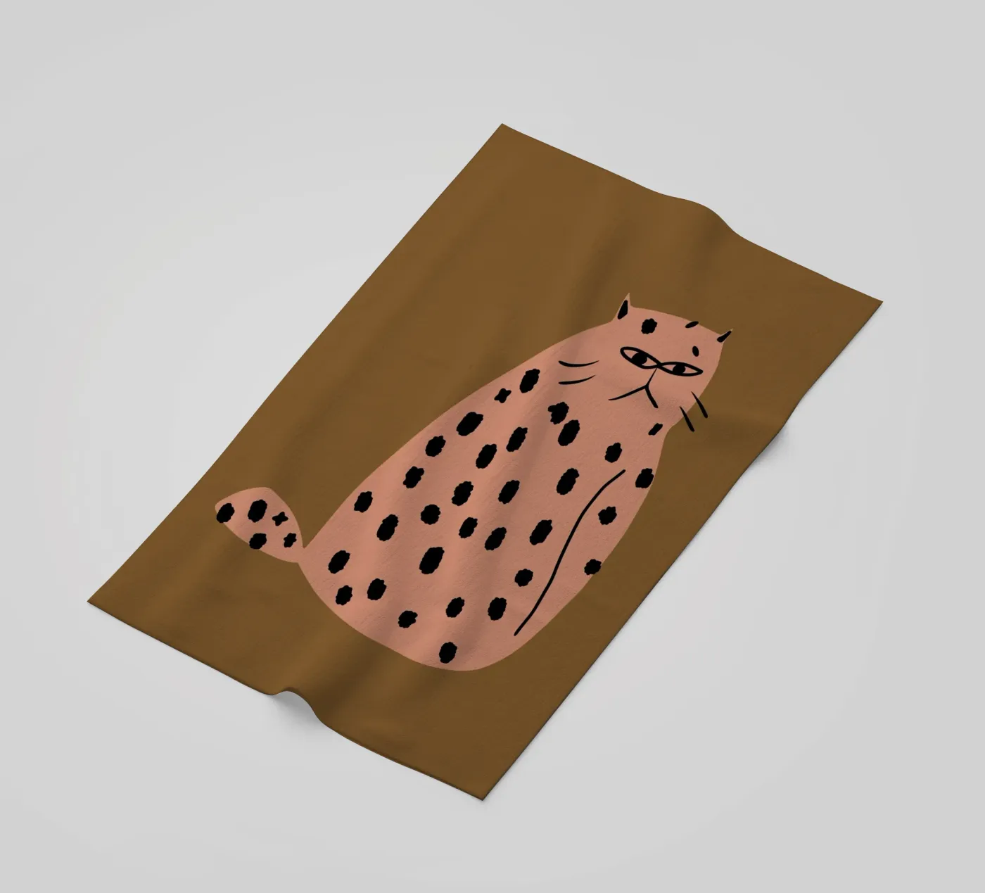 Grumpy de kat strandhanddoek van Little Dean