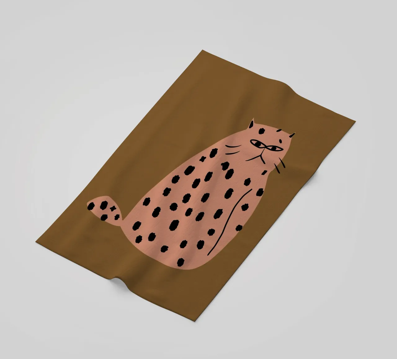 Il gatto Brontolo telo mare da Little Dean