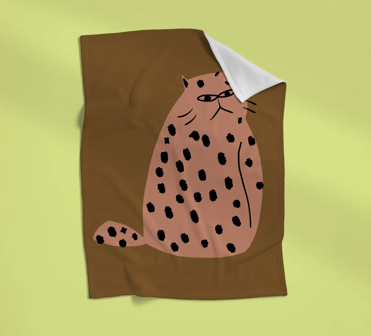 Grumpy de kat fleecedeken van Little Dean