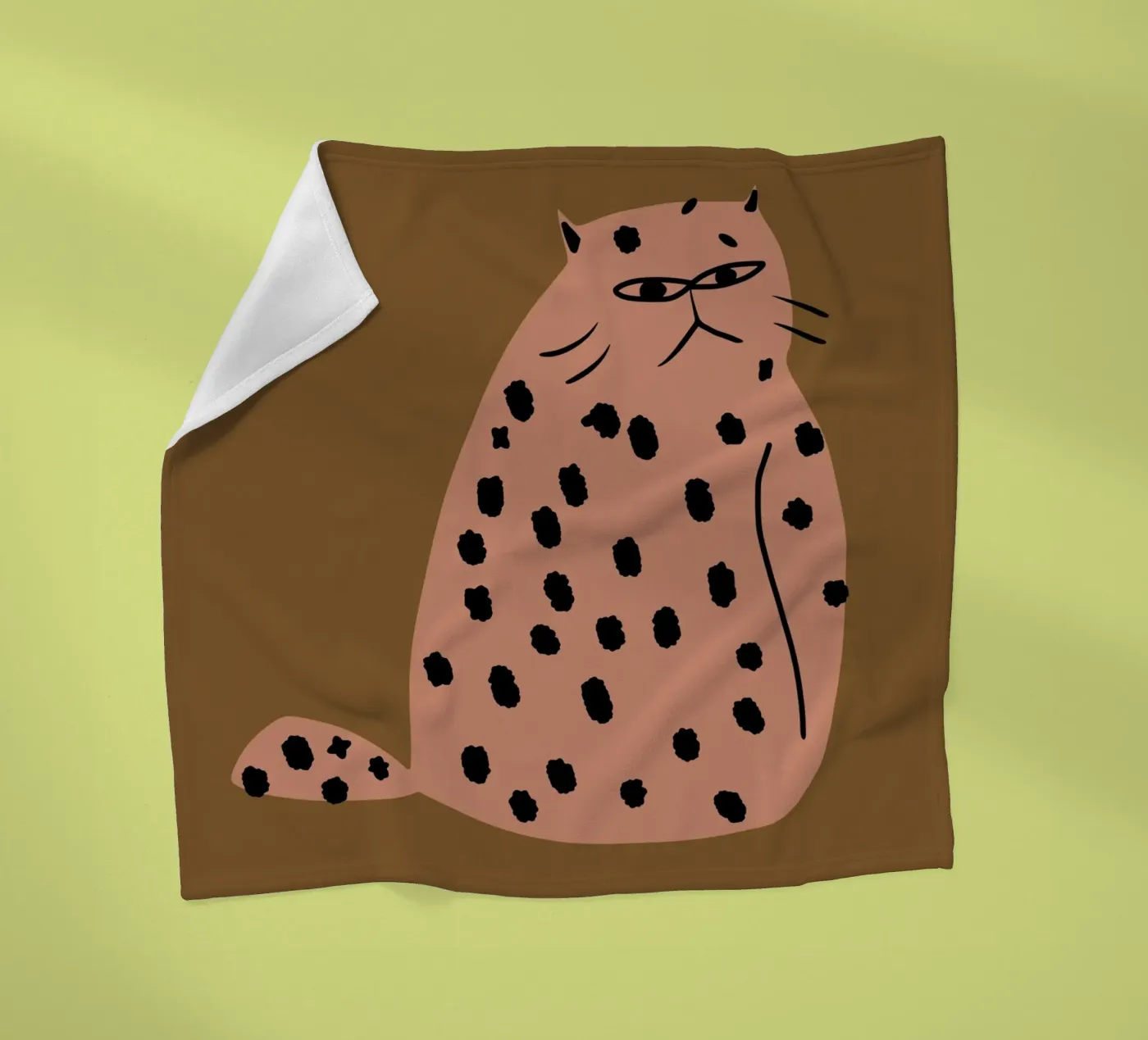 Il gatto Brontolo coperta in pile da Little Dean