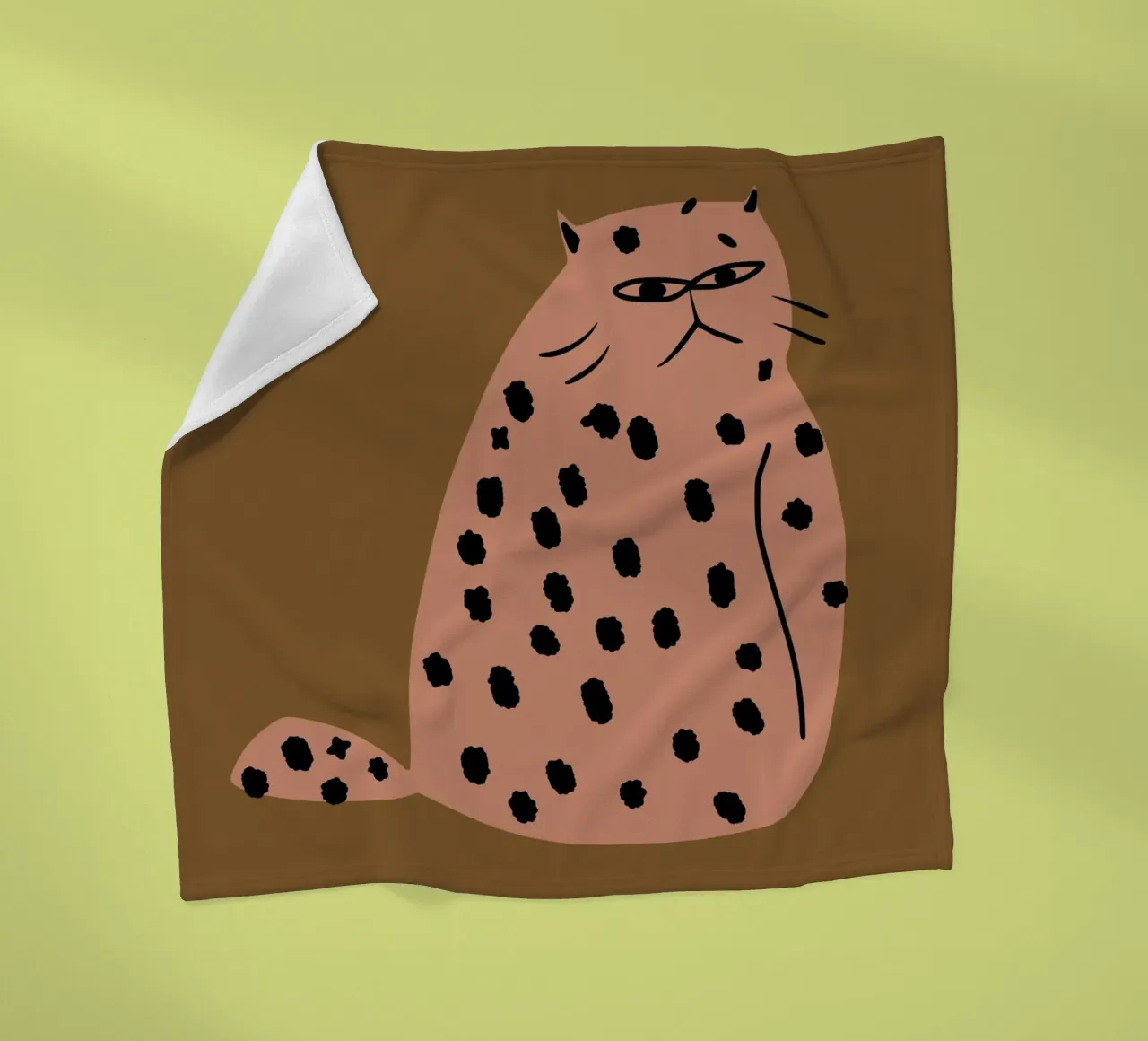 Grumpy de kat fleecedeken van Little Dean