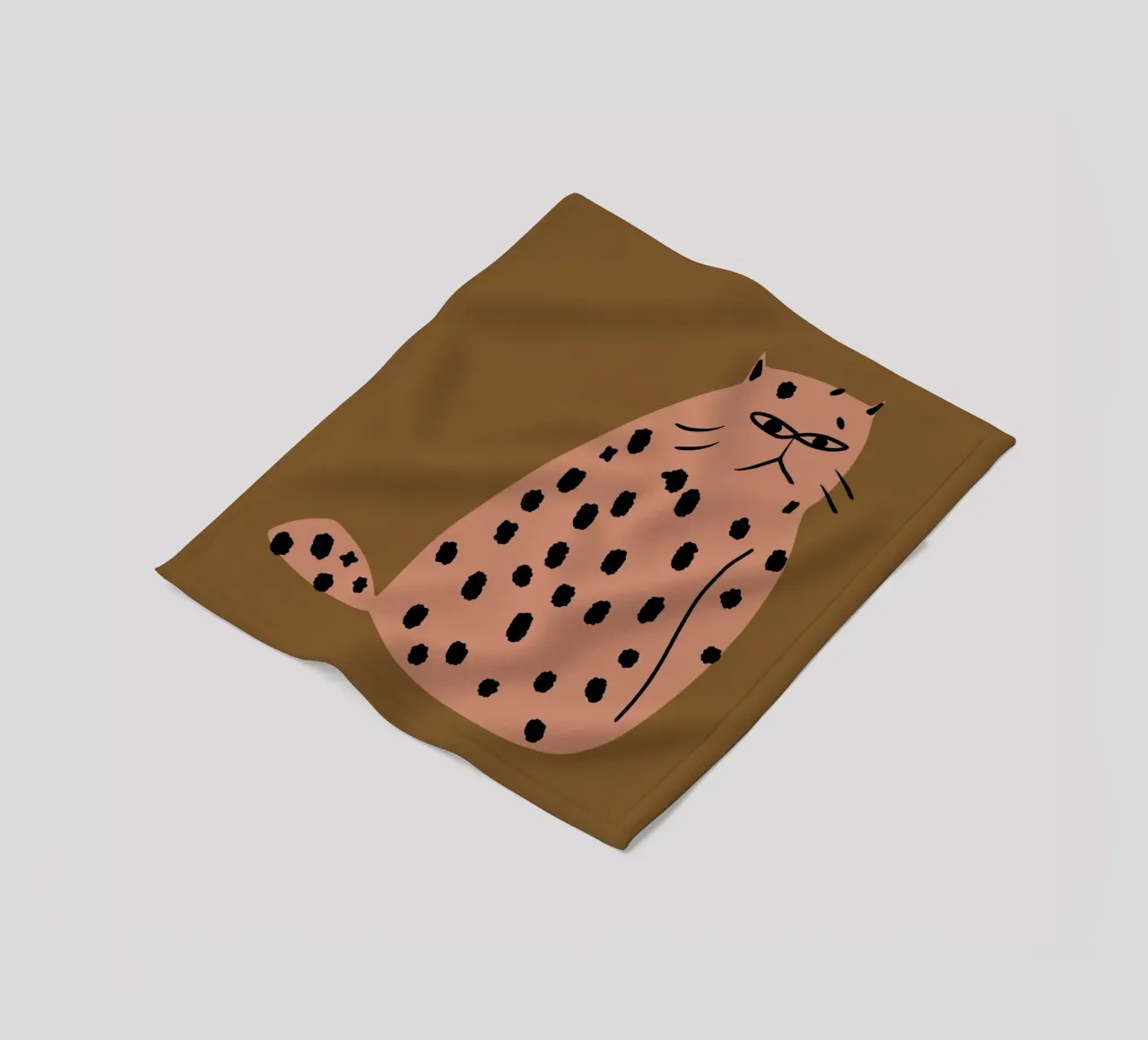 Grumpy de kat fleecedeken van Little Dean