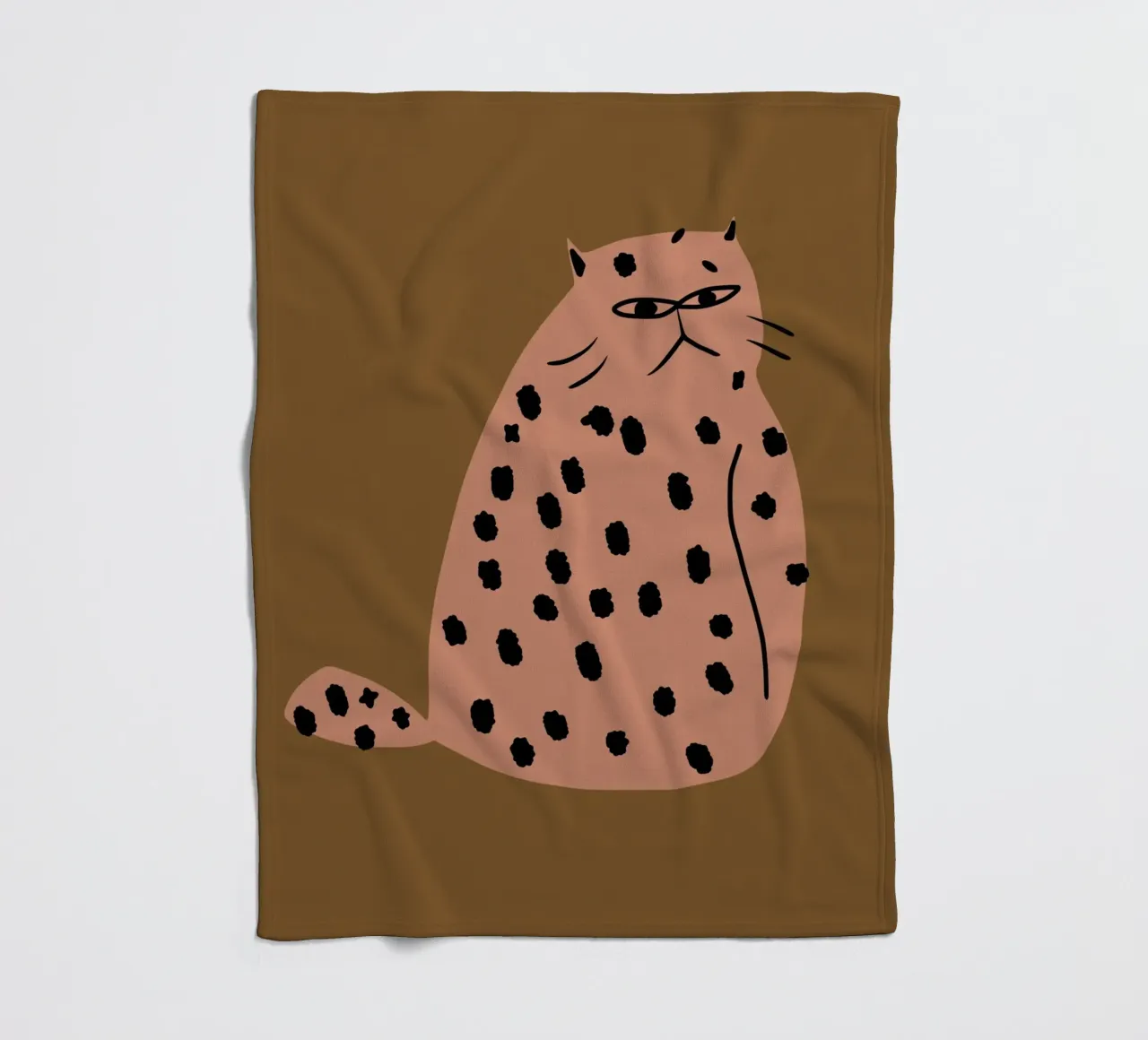 Grumpy de kat fleecedeken van Little Dean