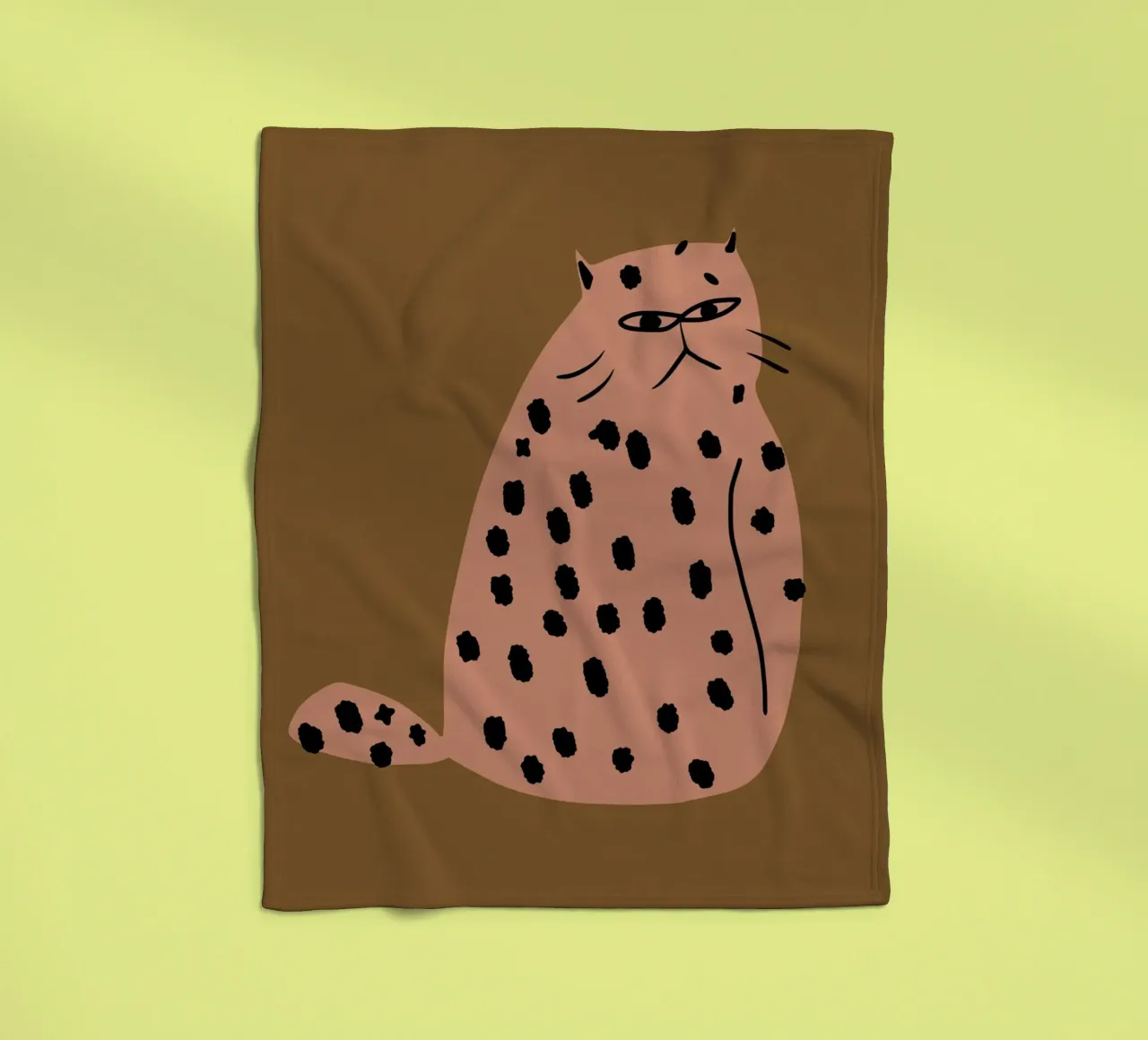 Grumpy de kat fleecedeken van Little Dean