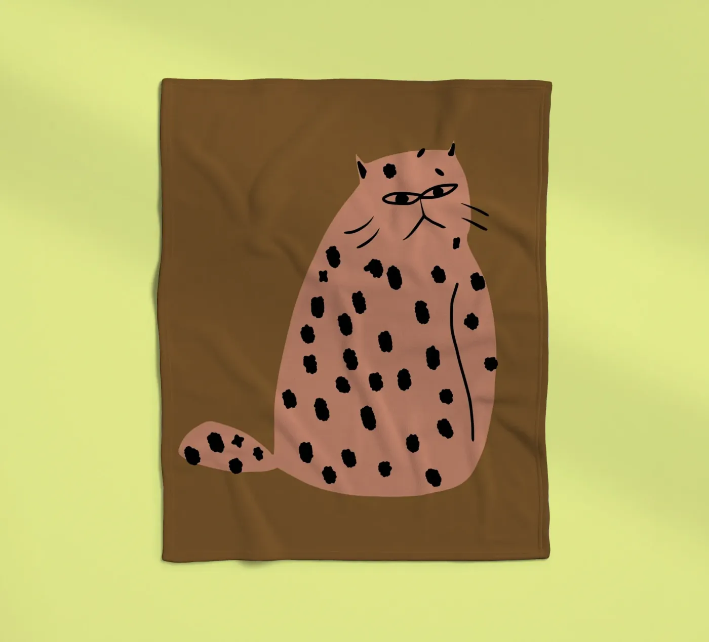 Il gatto Brontolo coperta in pile da Little Dean