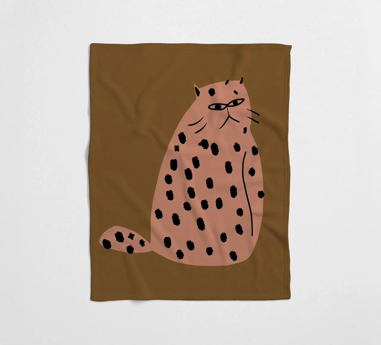 Grumpy the cat fleece blanket by Little Dean