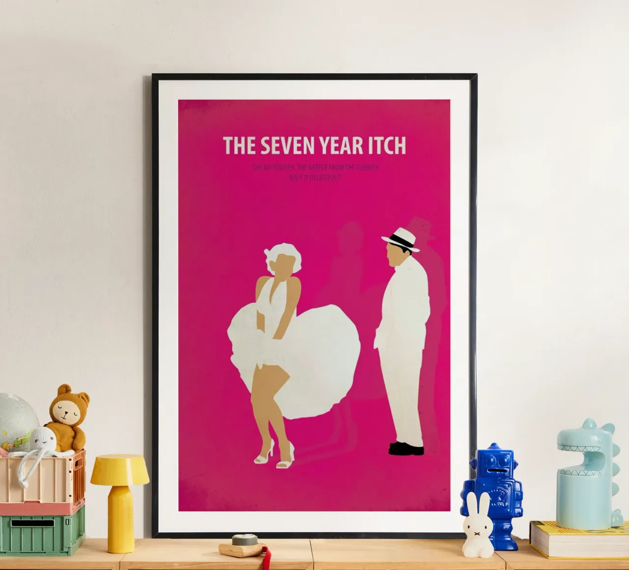 The seven year Itch poster con telaio in alluminio da Fräulein Fisher