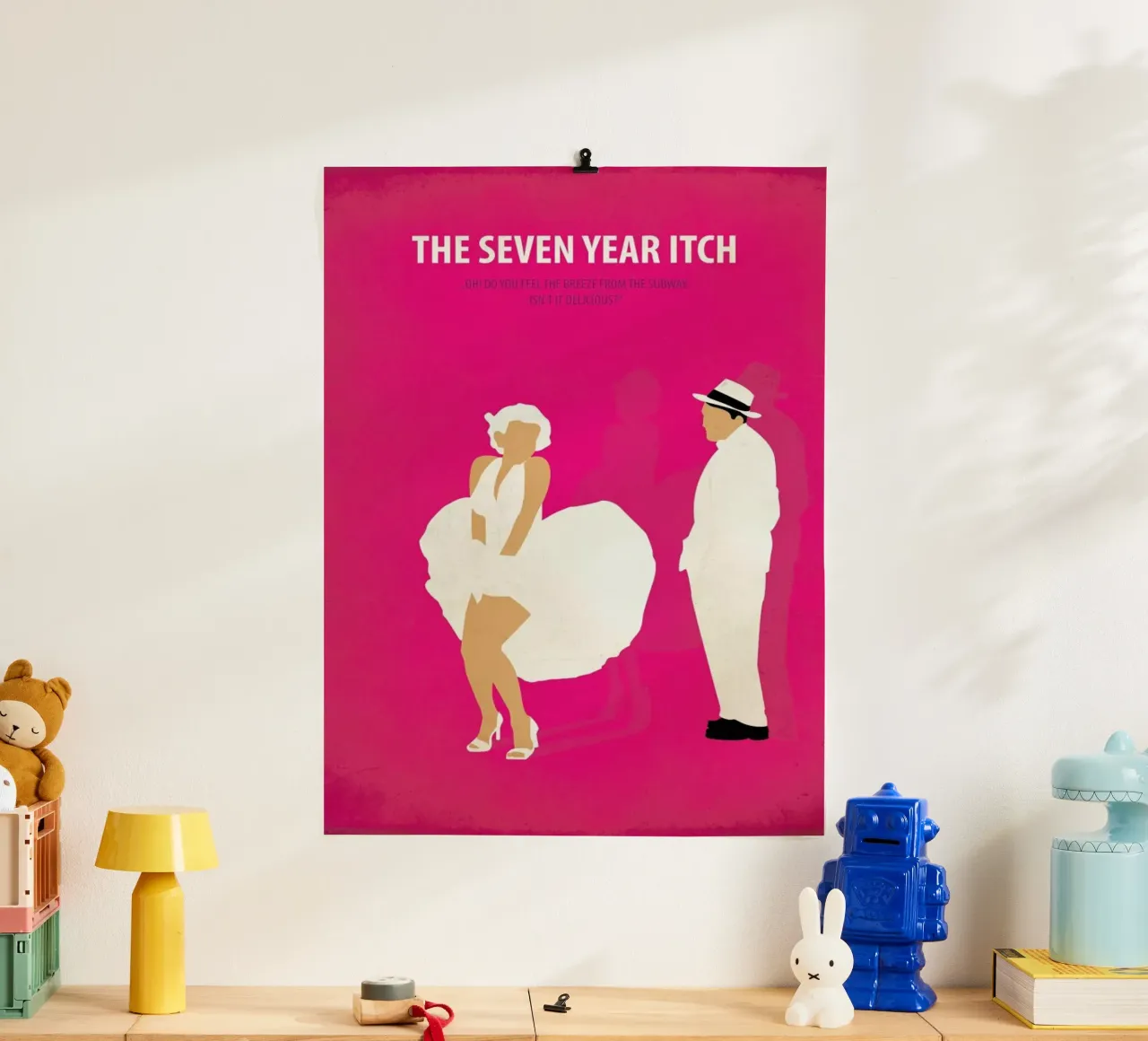 The seven year Itch poster con telaio in alluminio da Fräulein Fisher