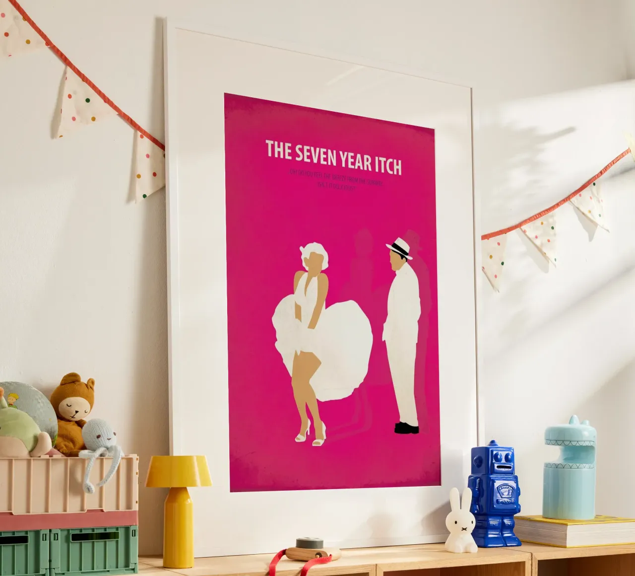 The seven year Itch poster con telaio in alluminio da Fräulein Fisher