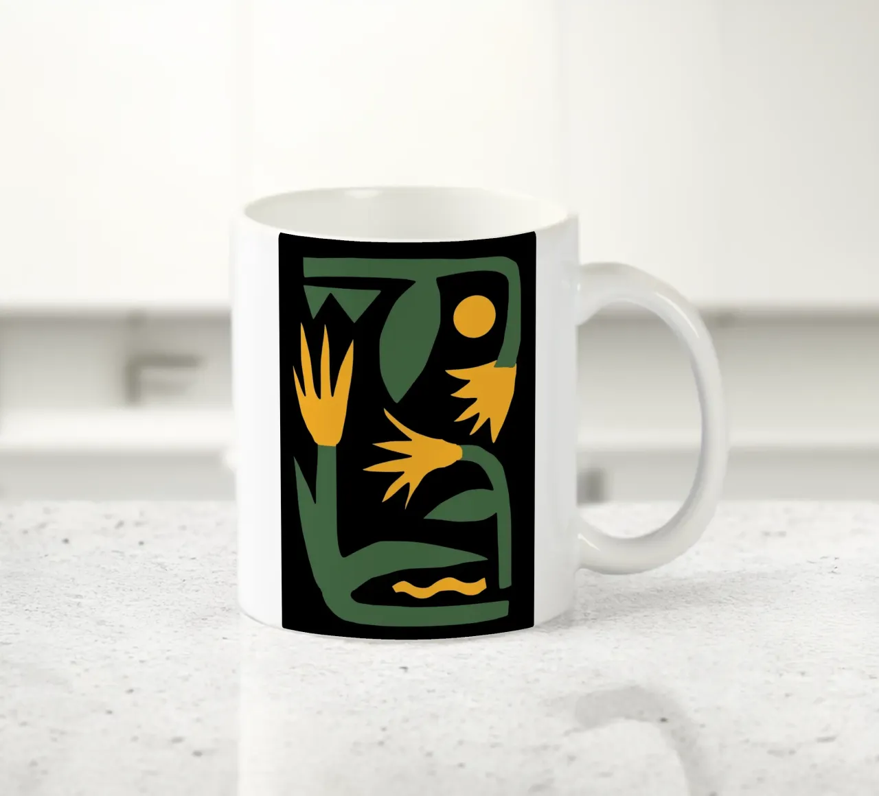 Composizione di fiori gialli tazza in ceramica da Little Dean