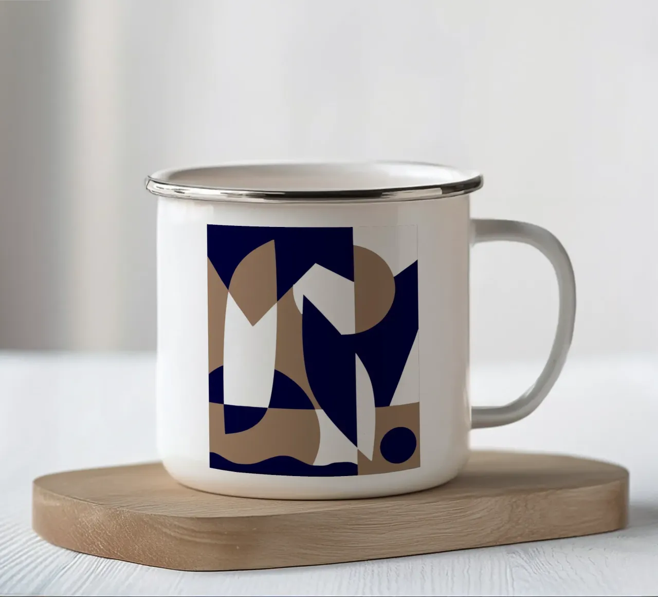 Geometria scandinava 04 tazza in smalto da Little Dean