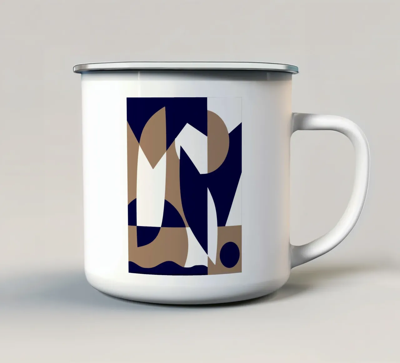 Geometria scandinava 04 tazza in smalto da Little Dean
