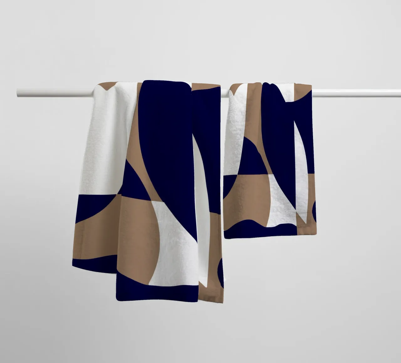 Scandinavian geometry 04 towel by Little Dean