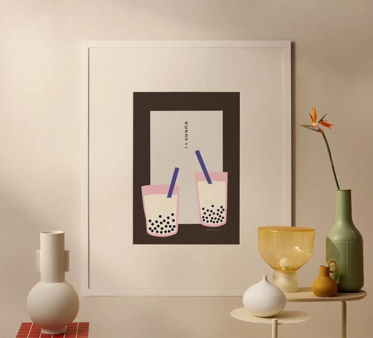 Bubble Tea poster by PurePeachStudio