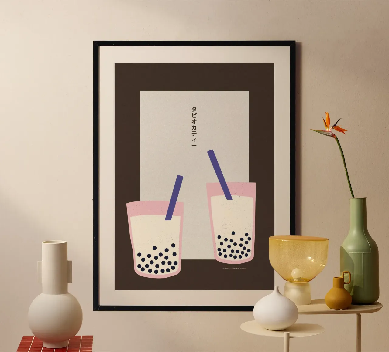 Bubble Tea poster by PurePeachStudio