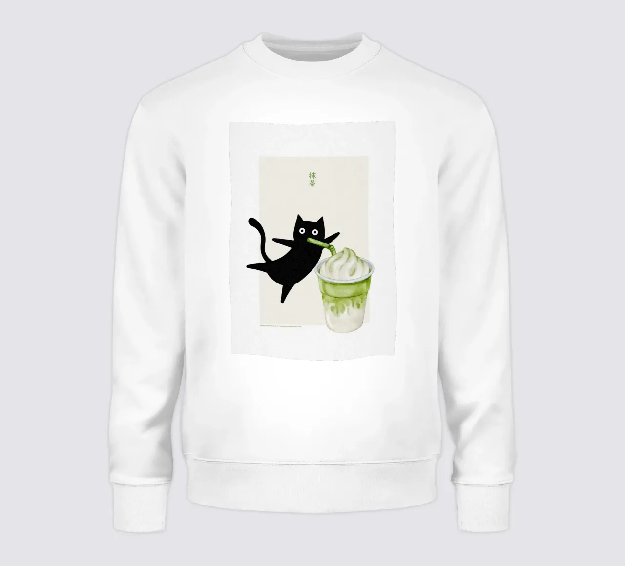 Gatto Matcha felpa da PurePeachStudio