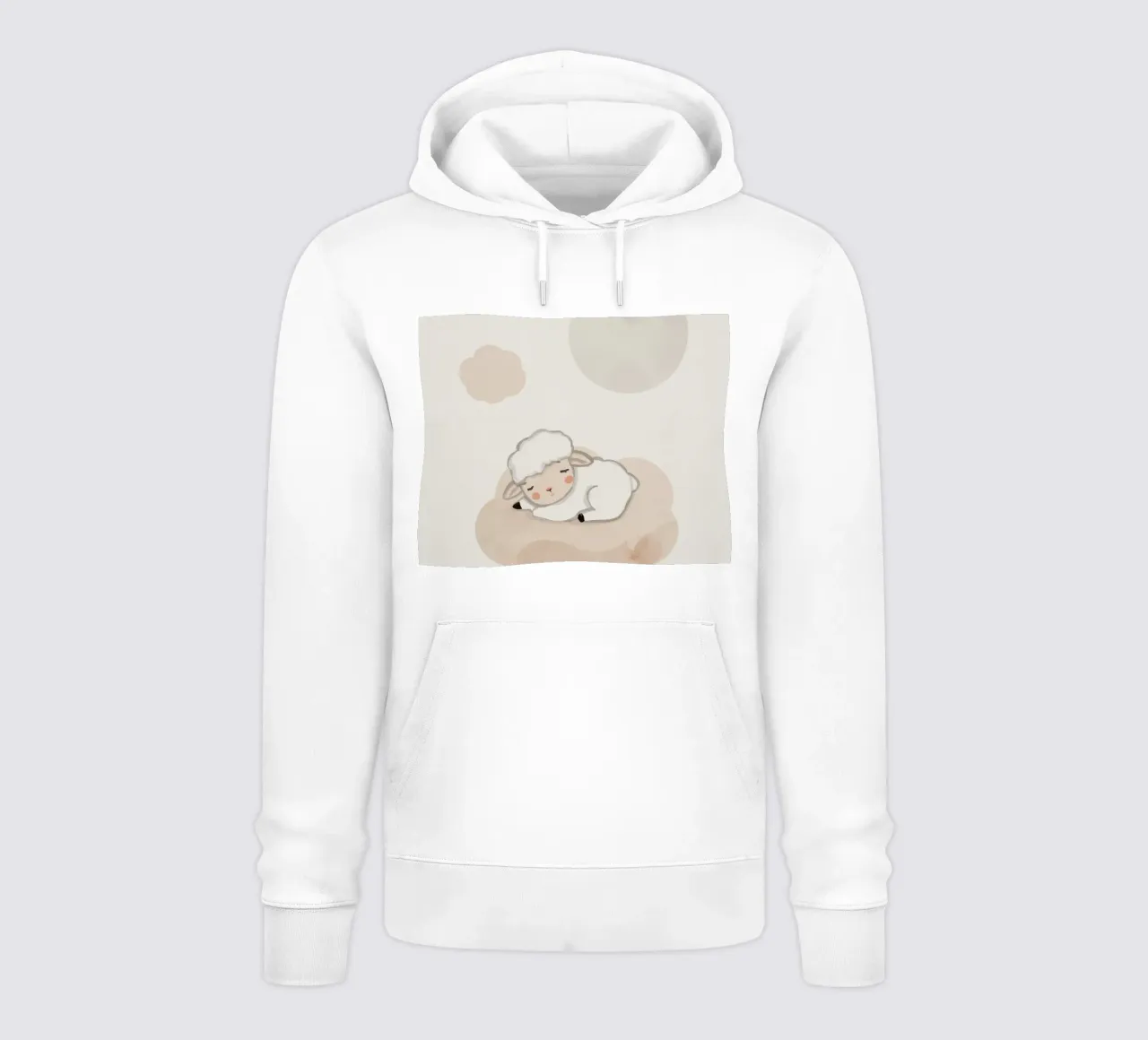 Agnello addormentato su una nuvola felpa con cappuccio da DesignDoodle