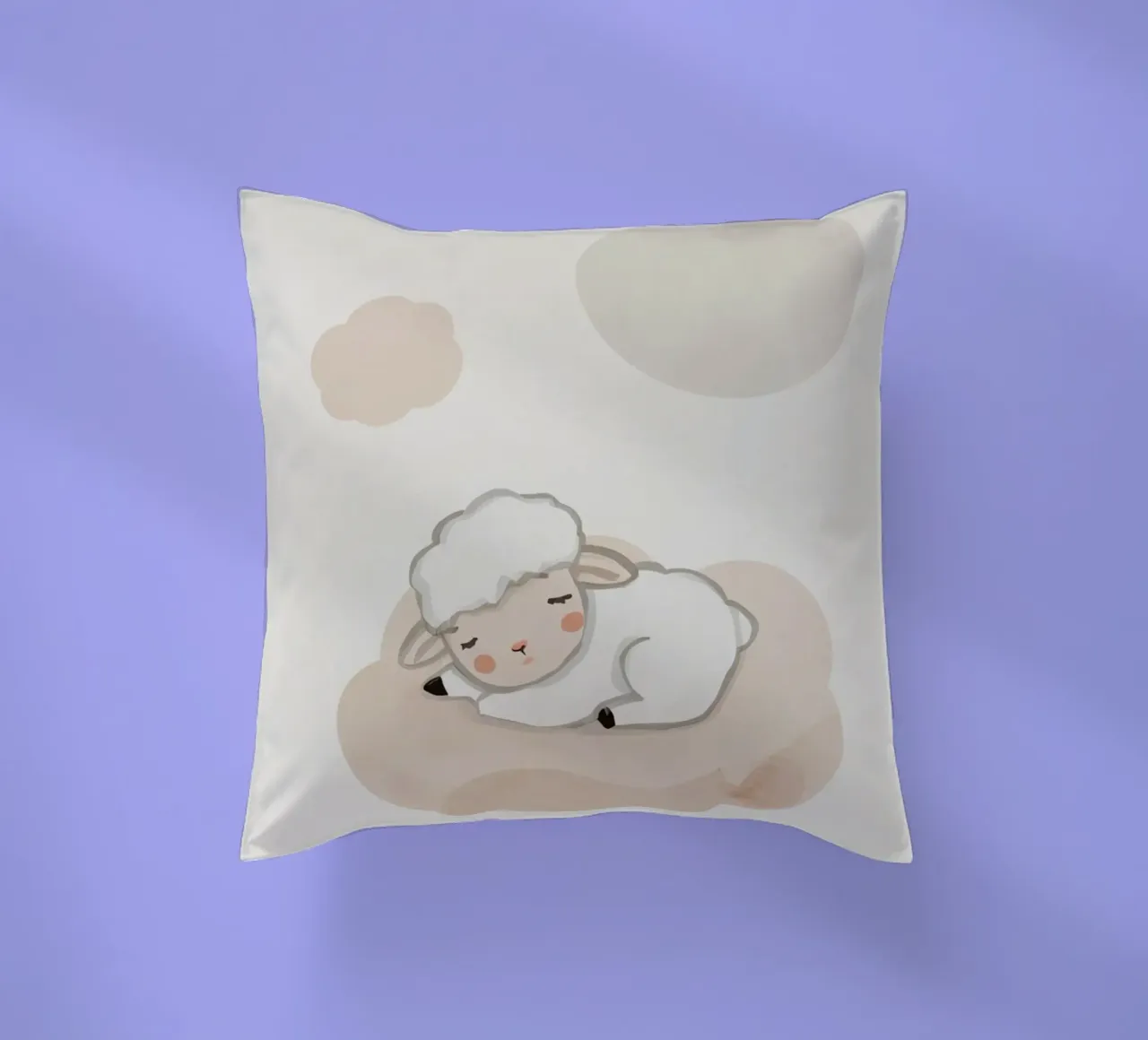 Agnello addormentato su una nuvola cuscino da DesignDoodle