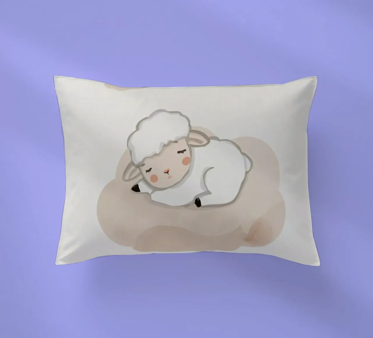 Agnello addormentato su una nuvola cuscino da DesignDoodle