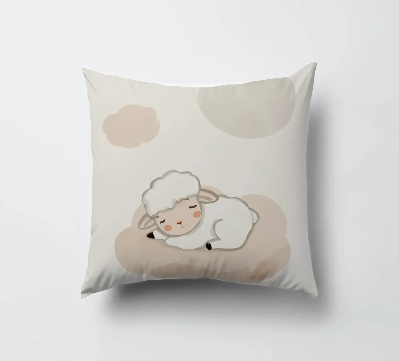 Agnello addormentato su una nuvola cuscino da DesignDoodle