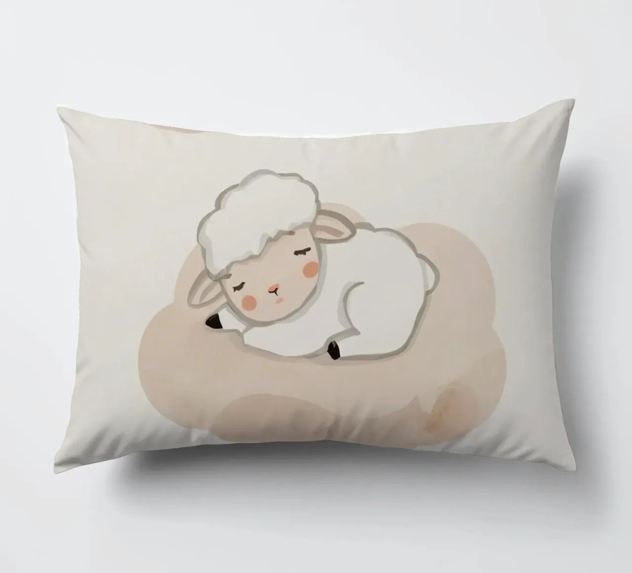 Agnello addormentato su una nuvola cuscino da DesignDoodle