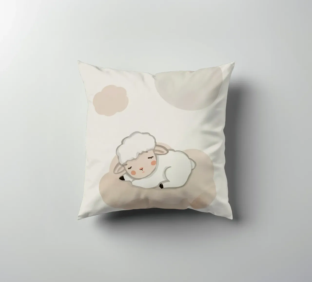 Agnello addormentato su una nuvola cuscino da DesignDoodle