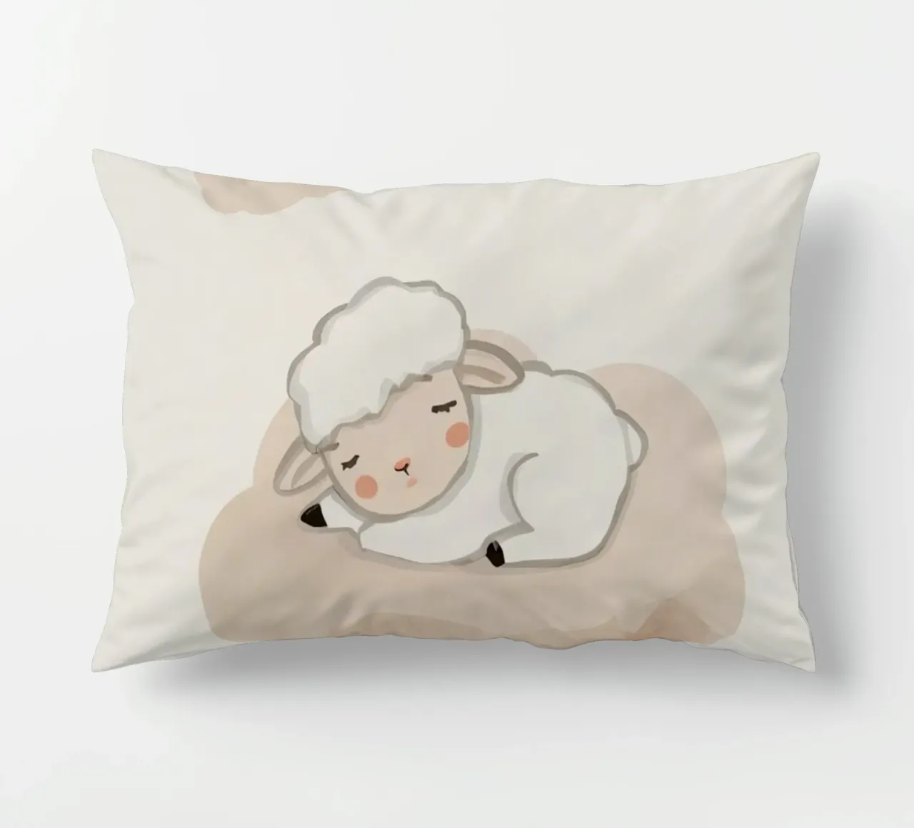 Agnello addormentato su una nuvola cuscino da DesignDoodle
