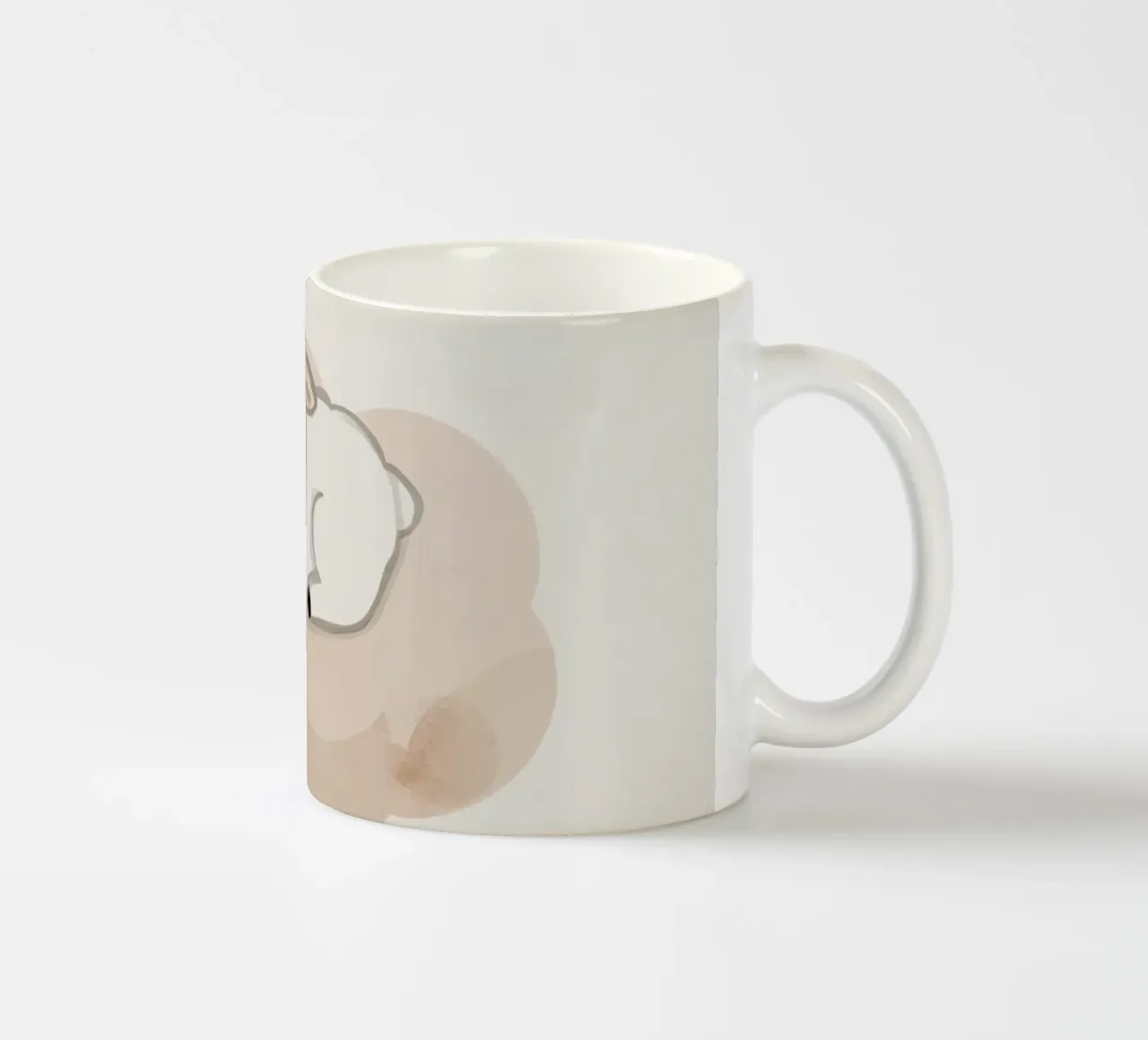 Agnello addormentato su una nuvola tazza in ceramica da DesignDoodle