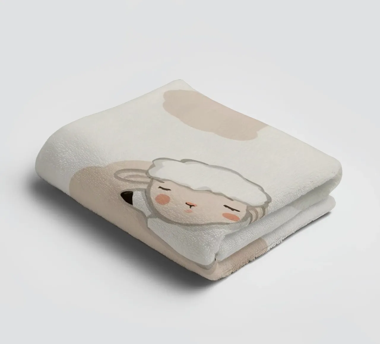 Agnello addormentato su una nuvola asciugamano da bagno da DesignDoodle