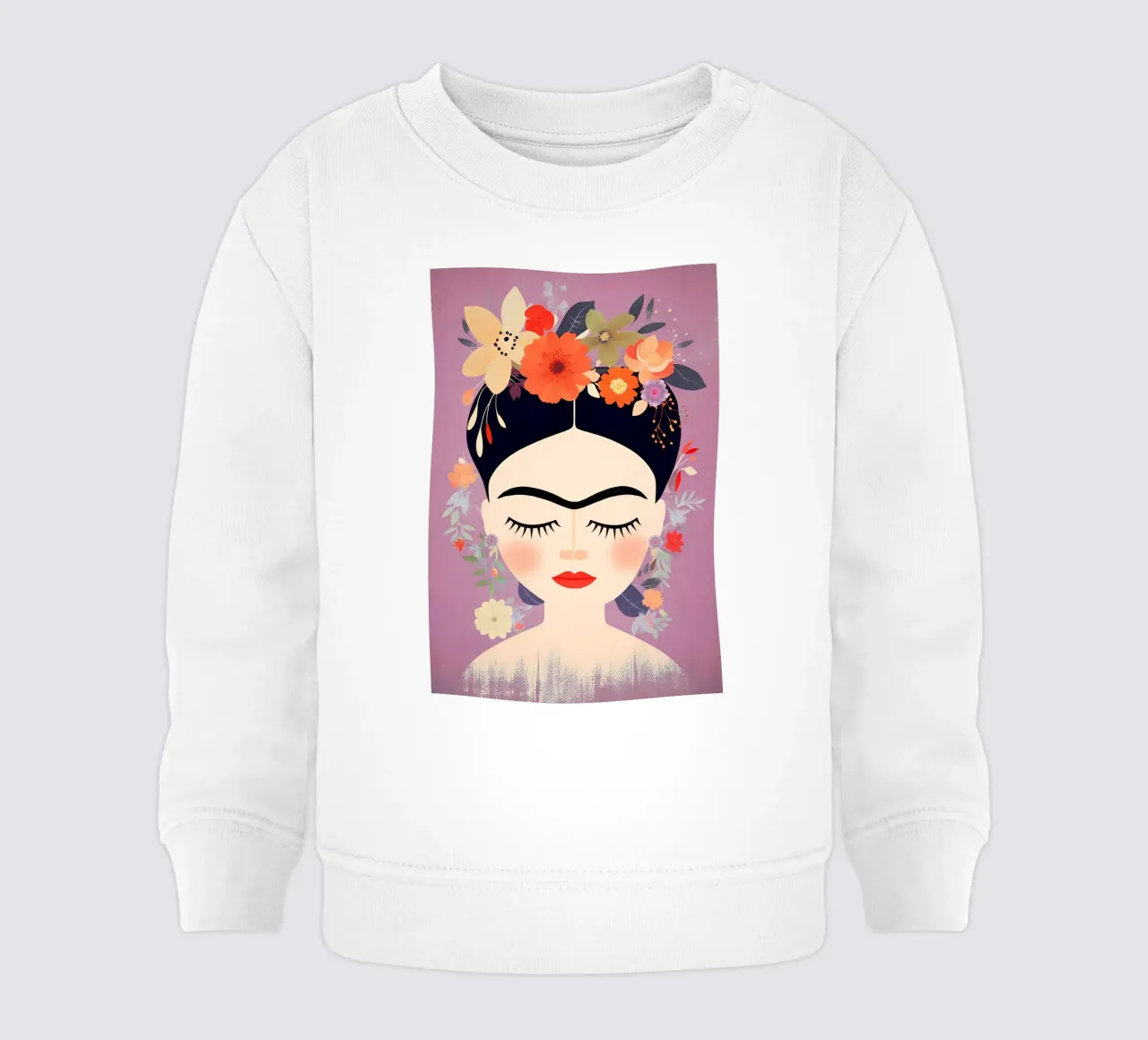 Floreale rosa tenue Frida felpa neonato da Carinaprint