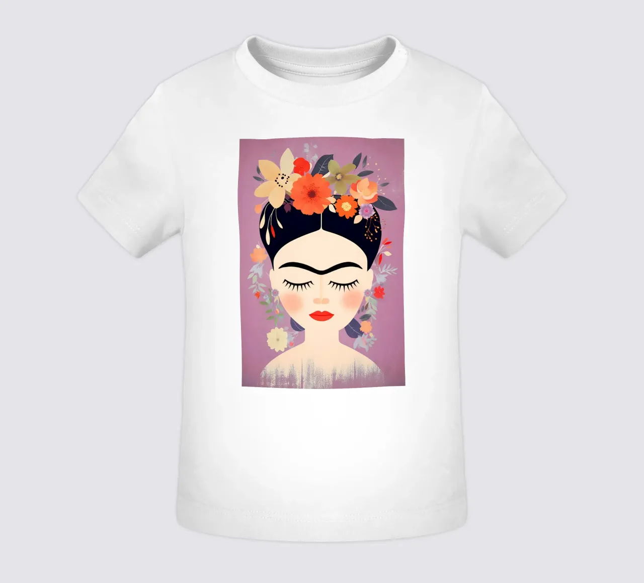 Fleuri Délicatement rose Frida t-shirt pour bébé de Carinaprint