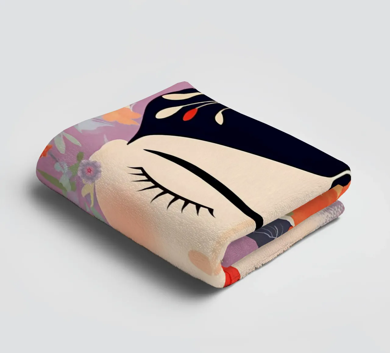 Fleuri Délicatement rose Frida serviette de bain de Carinaprint