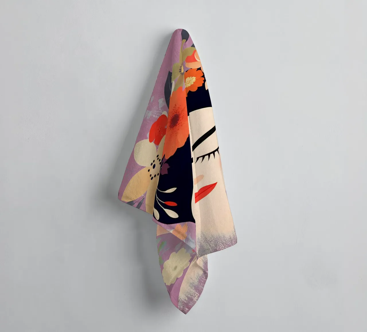 Fleuri Délicatement rose Frida serviette de bain de Carinaprint