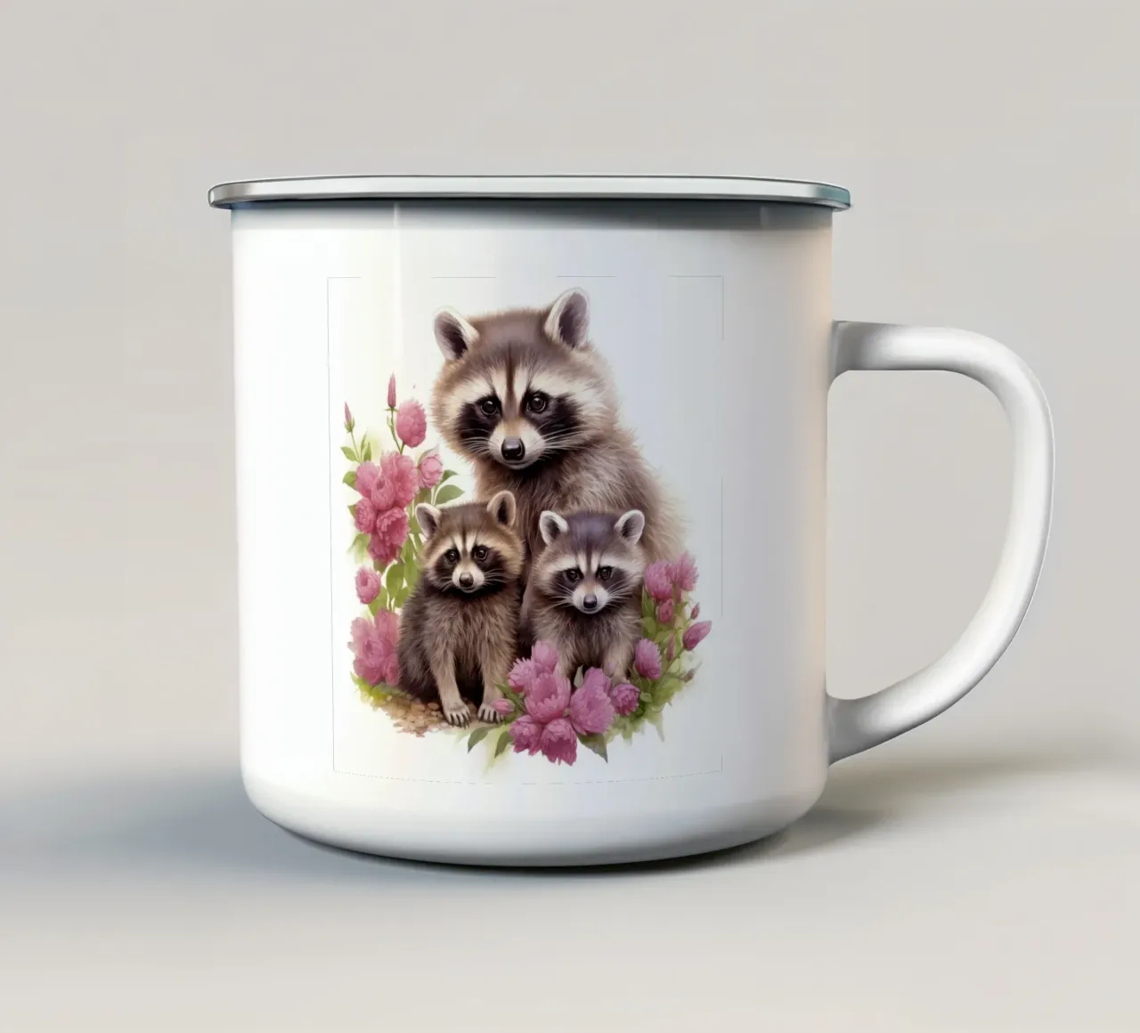 Piccoli procioni tazza in smalto da Happy Littles