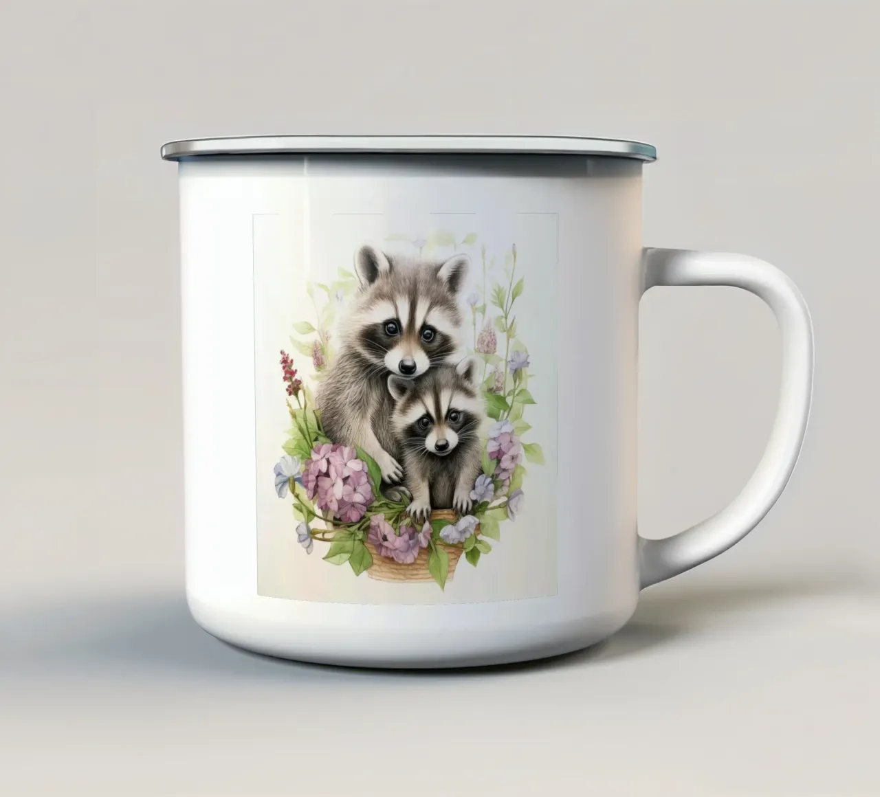 Piccoli procioni tazza in smalto da Happy Littles