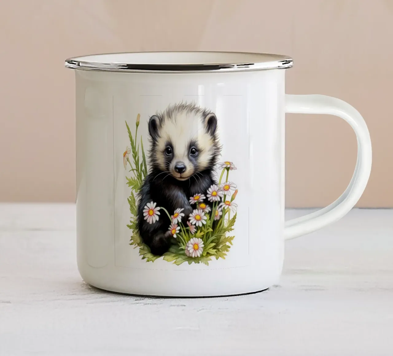 Piccola puzzola tazza in smalto da Happy Littles