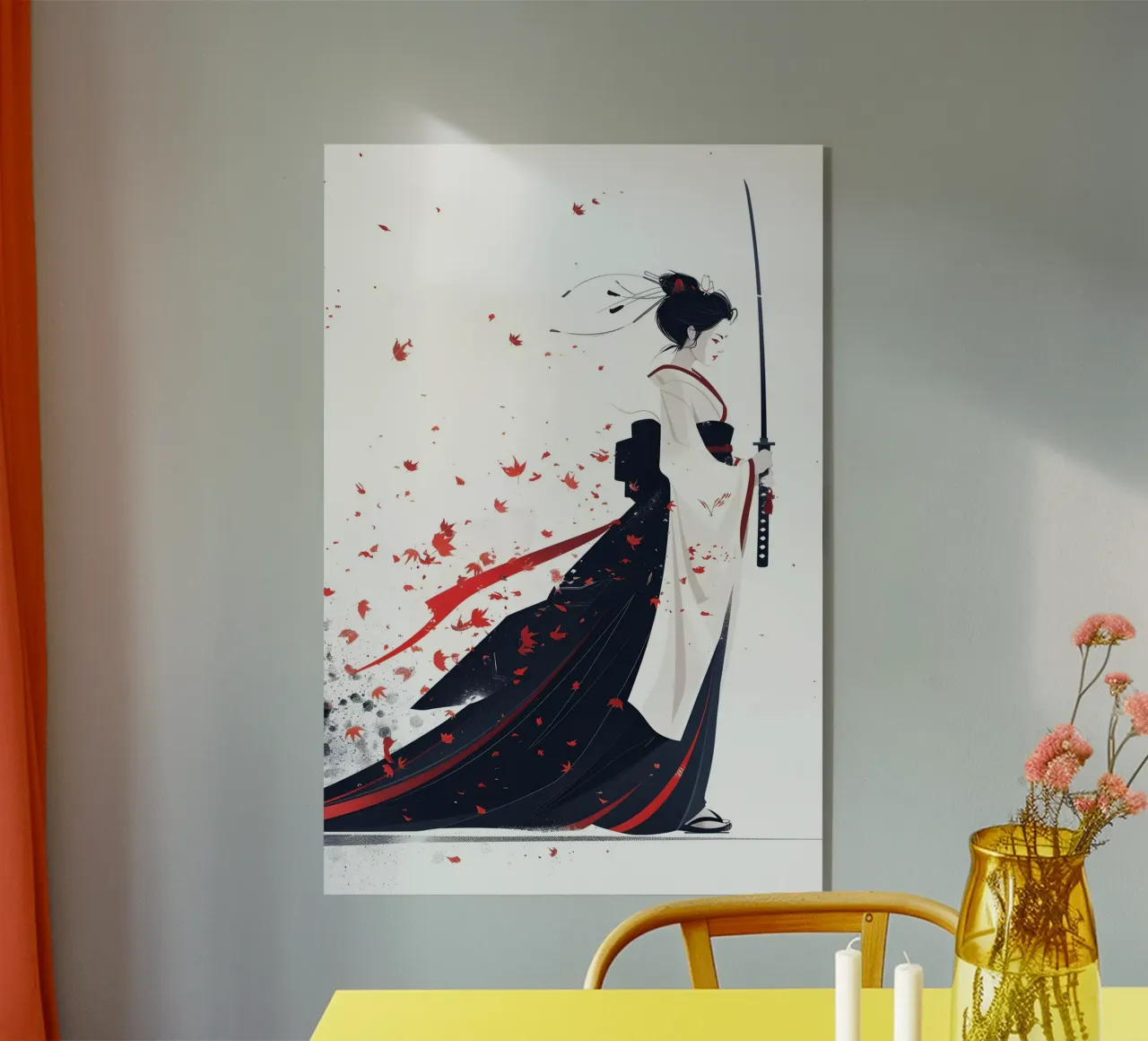 Samurai Geisha plexiglass da M-Ulrich-Digital Art